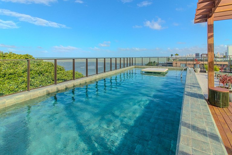 Flat pé na areia c/ área privativa 015 Get Sense