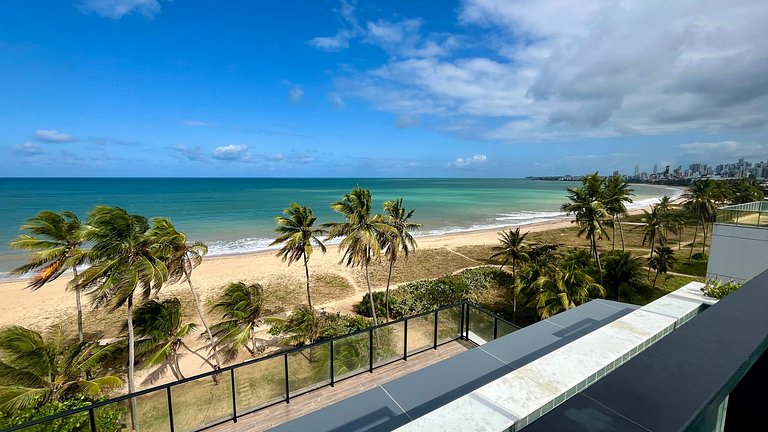 Flat pé na areia c/ vista lateral mar 310 Breeze