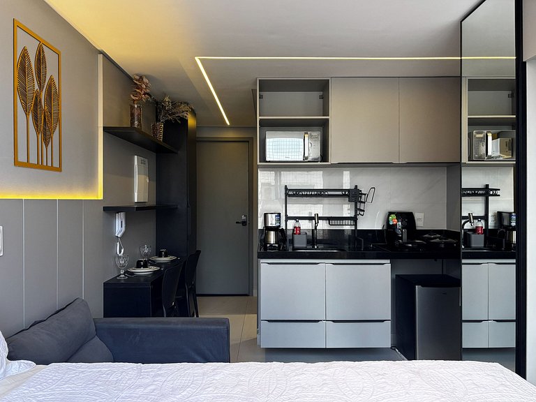 Flat pé na areia c/ vista mar 411 Breeze - MyFlats