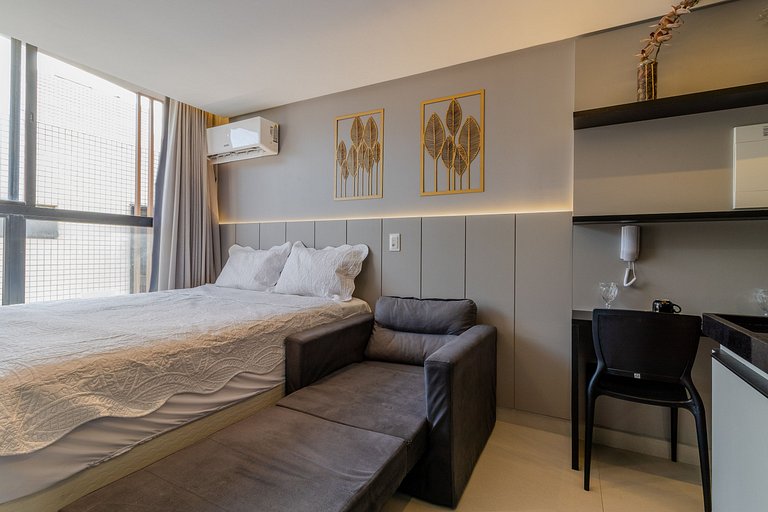 Flat pé na areia c/ vista mar 411 Breeze - MyFlats