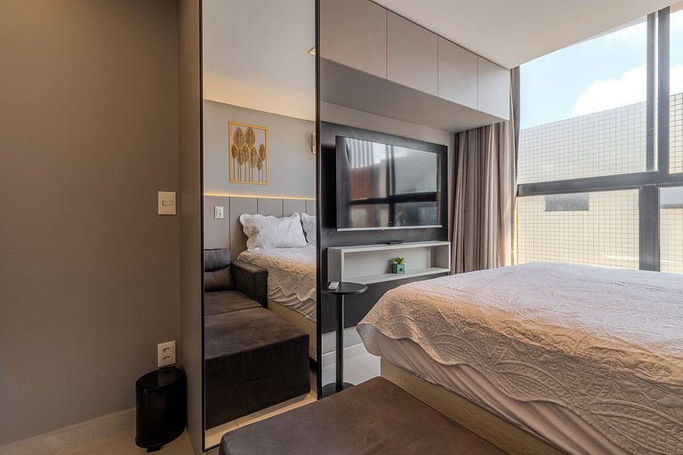 Flat pé na areia c/ vista mar 411 Breeze - MyFlats