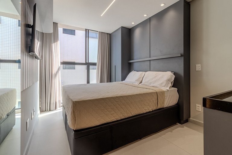 Flat pé na areia c/ vista lateral mar 310 Breeze