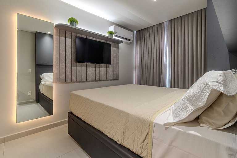 Flat pé na areia c/ vista lateral mar 310 Breeze