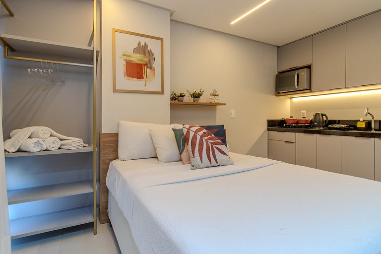 Flat pé na areia c/ vista lateral mar 408 Breeze