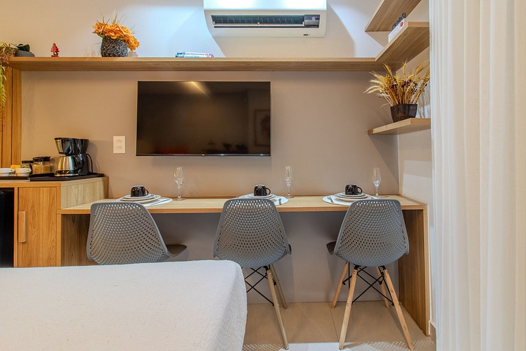 Flat pé na areia c/ vista lateral mar 408 Breeze