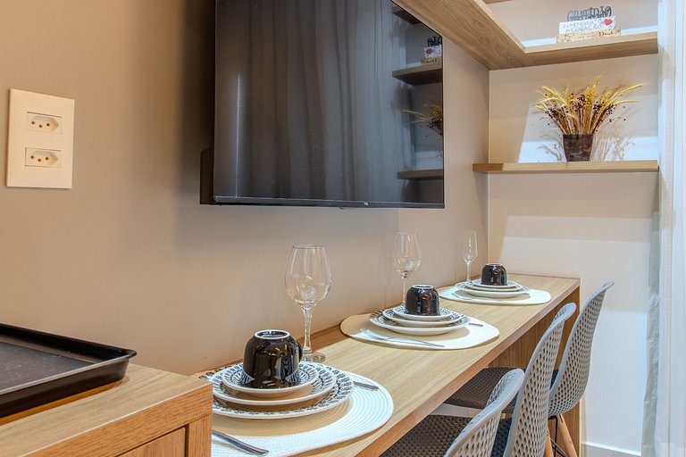 Flat pé na areia c/ vista lateral mar 408 Breeze