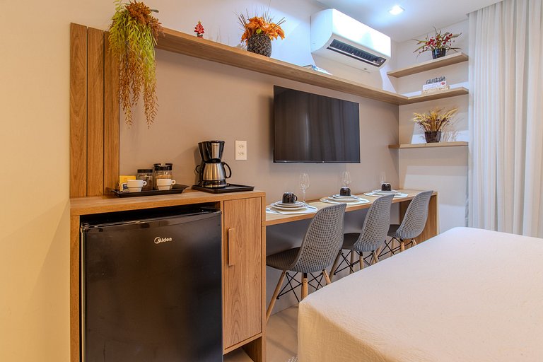 Flat pé na areia c/ vista lateral mar 408 Breeze