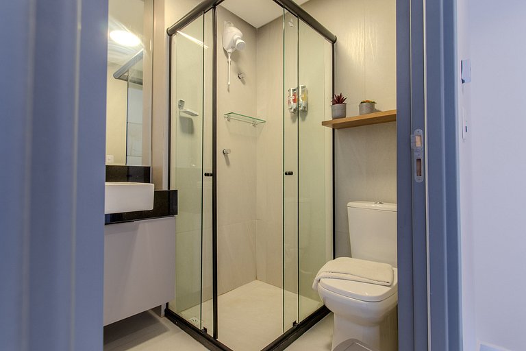 Flat pé na areia c/ vista lateral mar 408 Breeze