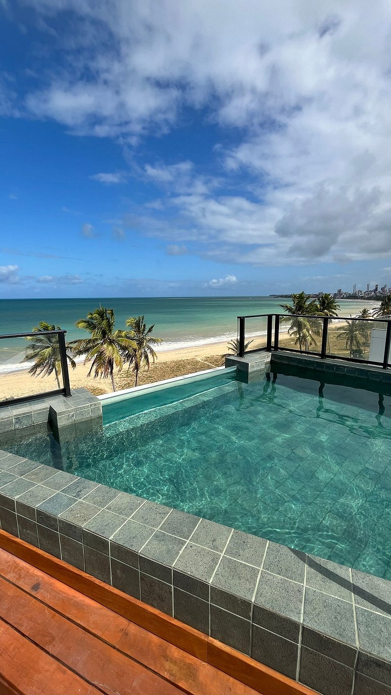 Flat pé na areia c/ vista lateral mar 409 Breeze