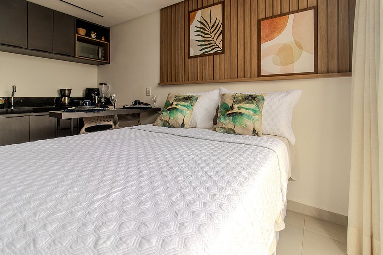 Flat pé na areia c/ vista lateral mar 409 Breeze