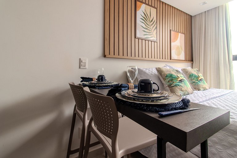 Flat pé na areia c/ vista mar 409 Breeze - MyFlats