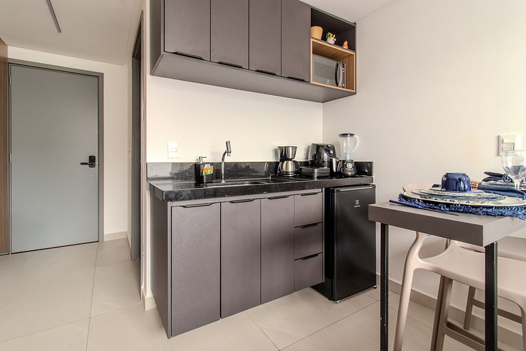 Flat pé na areia c/ vista lateral mar 409 Breeze