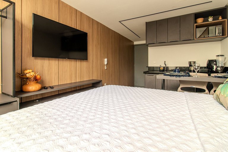 Flat pé na areia c/ vista lateral mar 409 Breeze