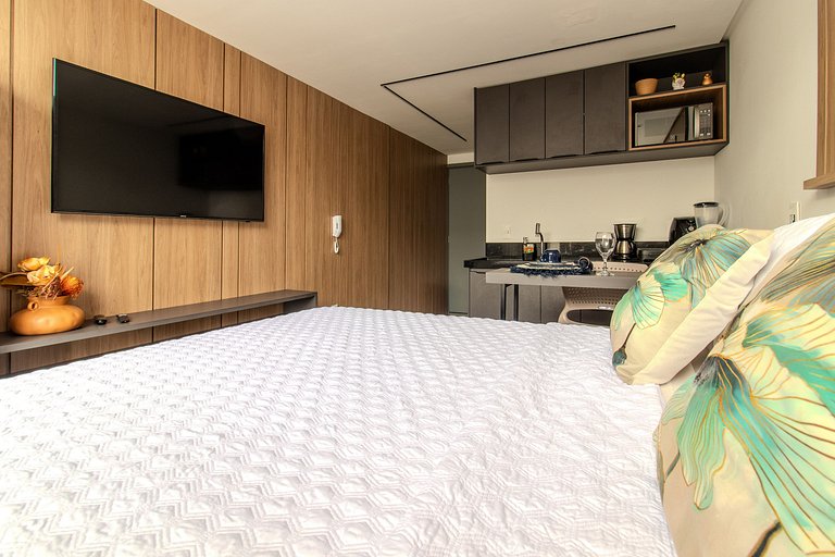 Flat pé na areia c/ vista lateral mar 409 Breeze