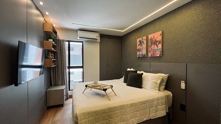 Flat a 50m do mar 203 Mares Cabo Branco - MyFlats