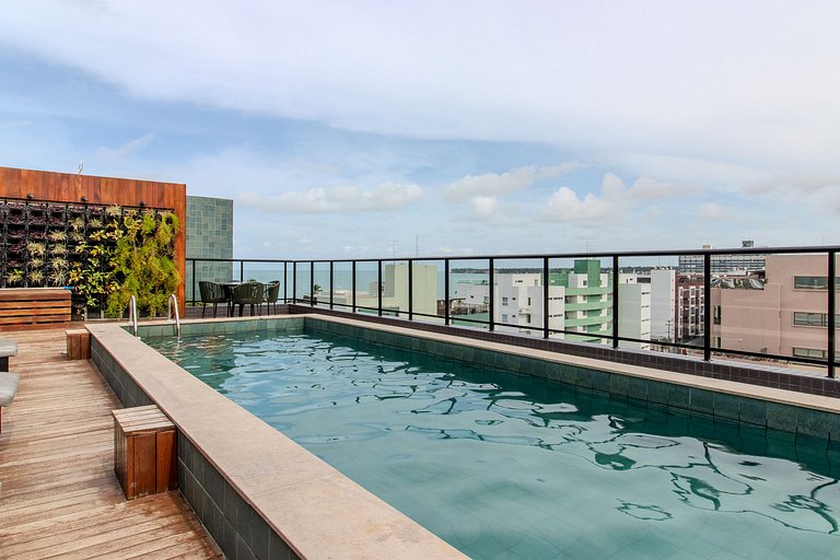 Flat a 200m da praia 414 Oceânica Cabo Branco