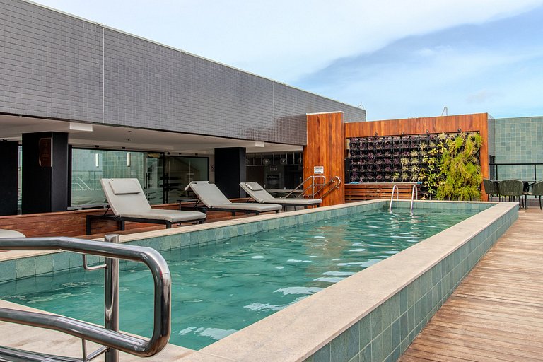 Flat a 200m da praia 414 Oceânica Cabo Branco