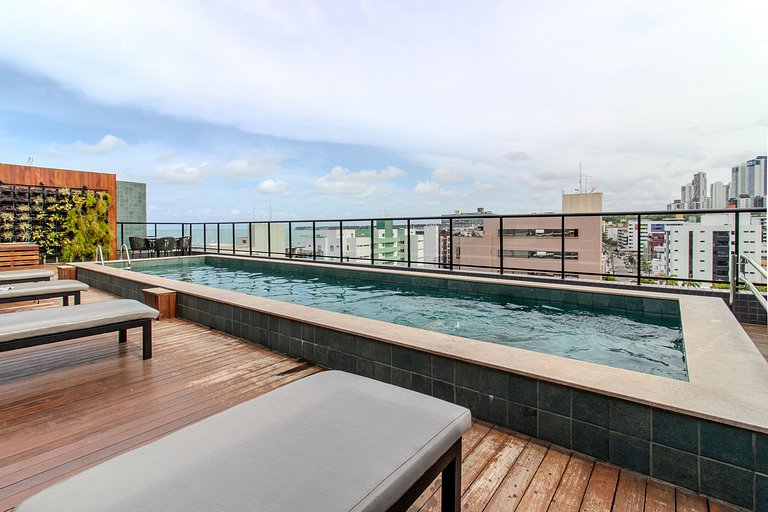 Flat a 200m da praia 414 Oceânica Cabo Branco