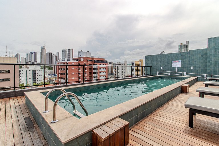 Flat a 200m da praia 414 Oceânica Cabo Branco