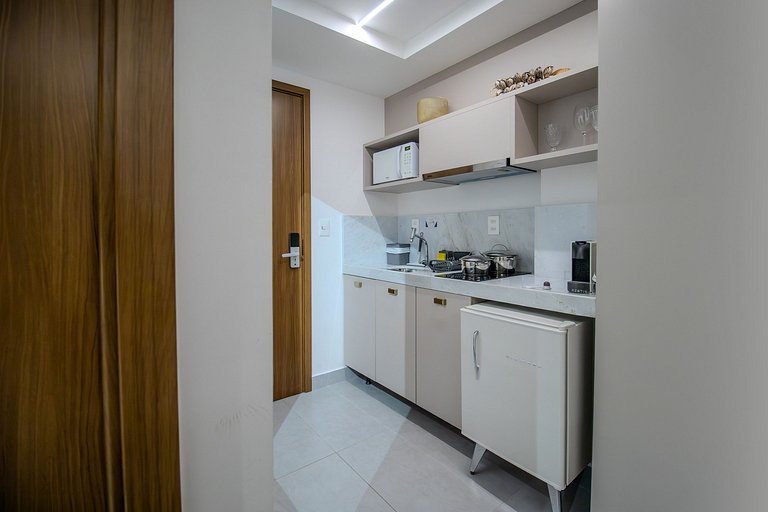 Flat pé na areia c/ vista lateral mar 317 Restinga