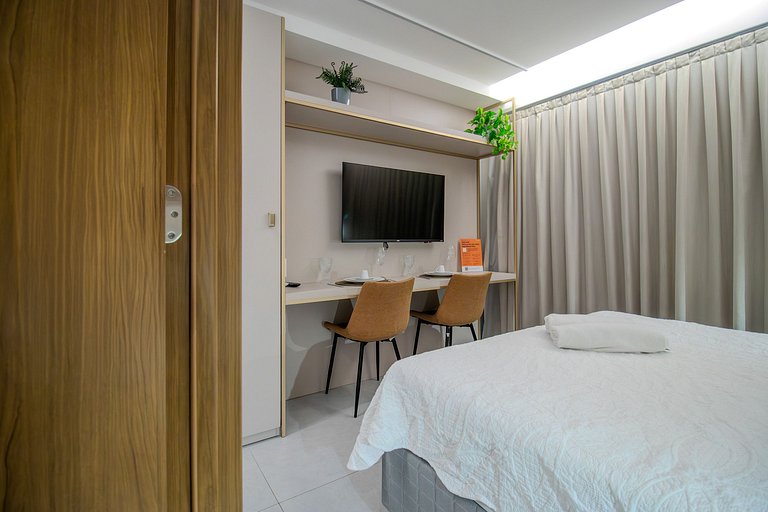 Flat pé na areia c/ vista lateral mar 317 Restinga