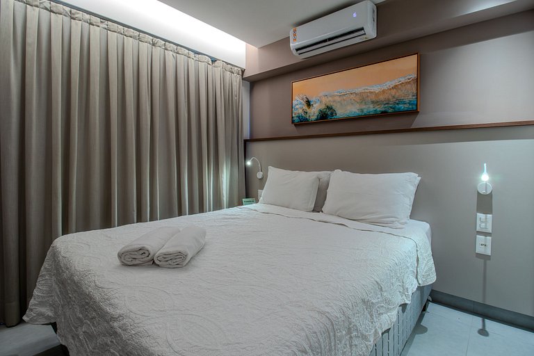 Flat pé na areia c/ vista lateral mar 317 Restinga