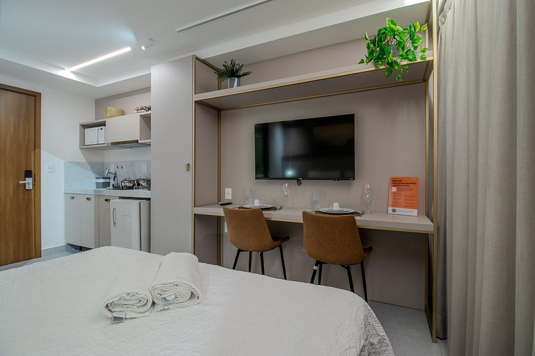 Flat pé na areia c/ vista lateral mar 317 Restinga