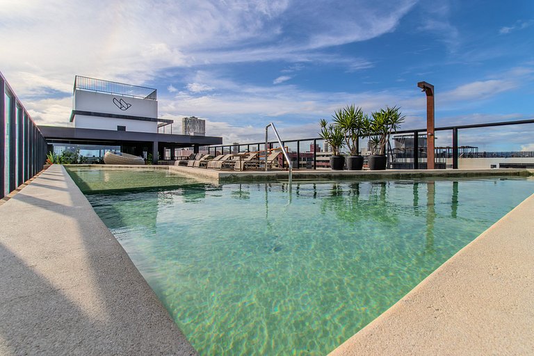 Flat pé na areia c/ vista lateral mar 317 Restinga