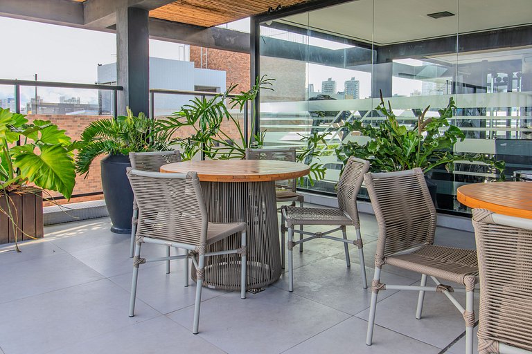 Flat pé na areia c/ vista lateral mar 317 Restinga