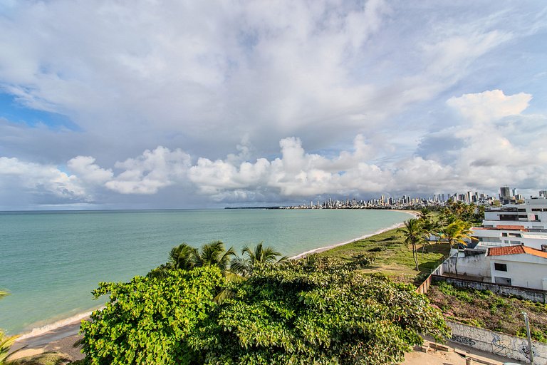 Flat pé na areia c/ vista lateral mar 317 Restinga