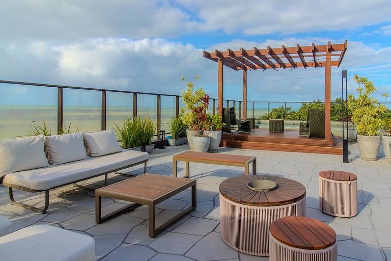 Flat pé na areia c/ vista lateral mar 312 Get Sens