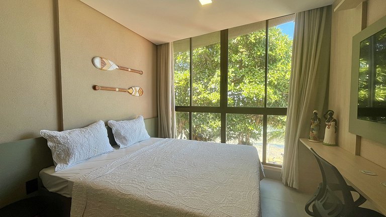 Flat pé na areia c/ vista lateral mar 312 Get Sens