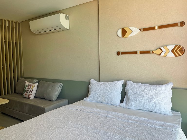 Flat pé na areia c/ vista lateral mar 312 Get Sens