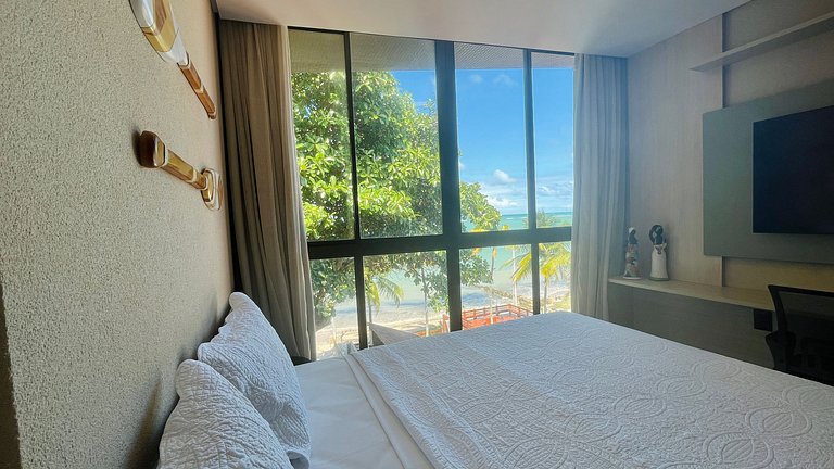 Flat pé na areia c/ vista lateral mar 312 Get Sens