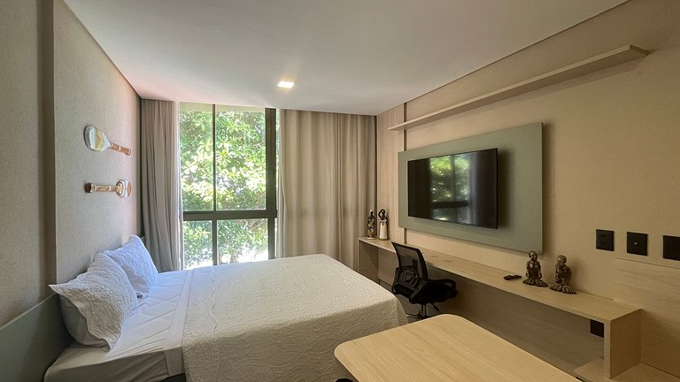 Flat pé na areia c/ vista lateral mar 312 Get Sens