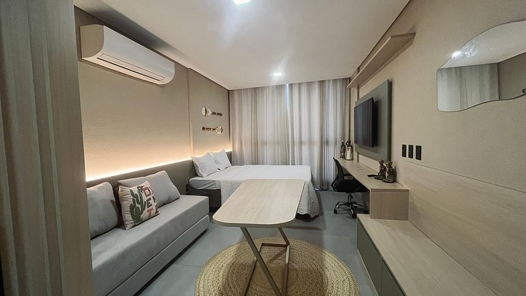 Flat pé na areia c/ vista lateral mar 312 Get Sens