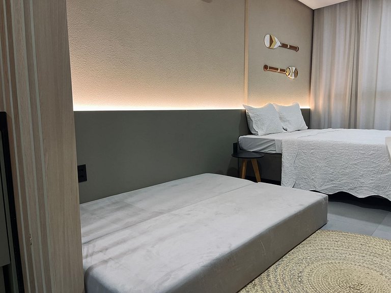 Flat pé na areia c/ vista lateral mar 312 Get Sens