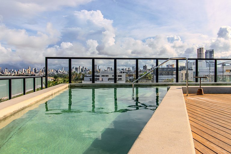 Flat pé na areia c/ vista lateral mar 317 Restingá