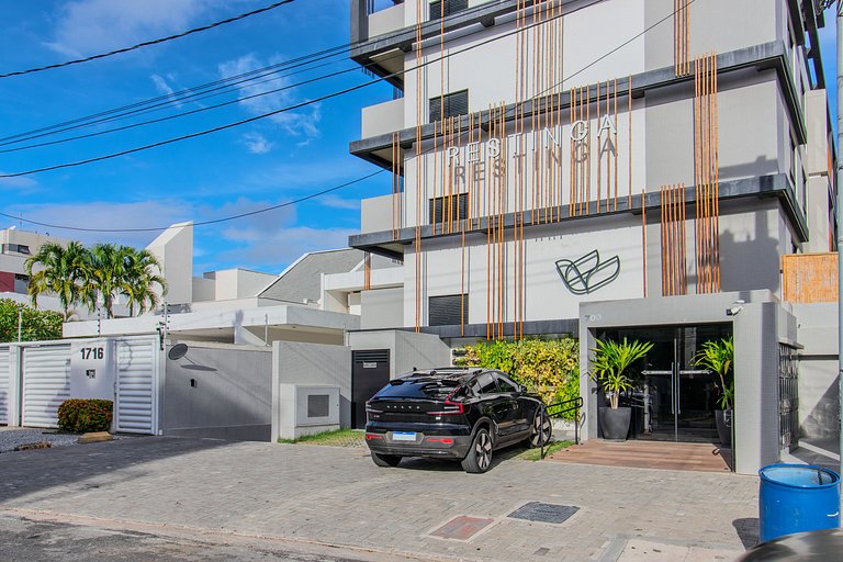Flat pé na areia c/ vista lateral mar 317 Restingá