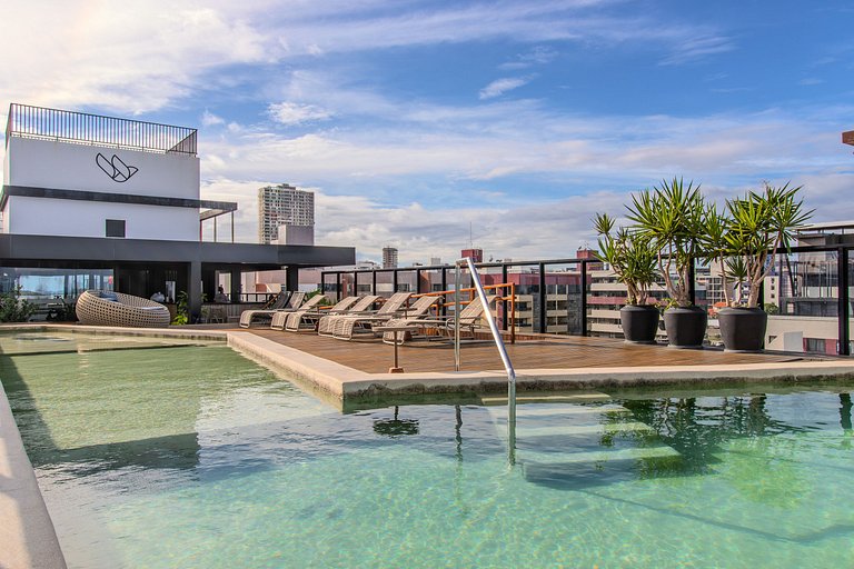 Flat pé na areia c/ vista lateral mar 317 Restingá