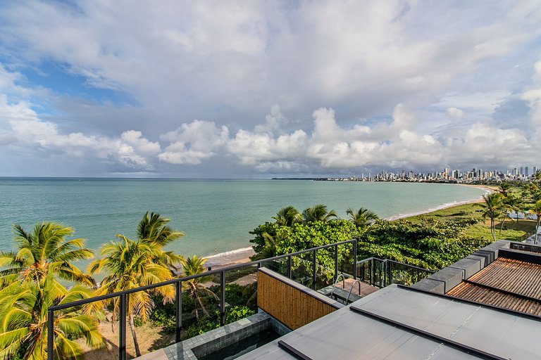 Flat pé na areia c/ vista lateral mar 317 Restingá
