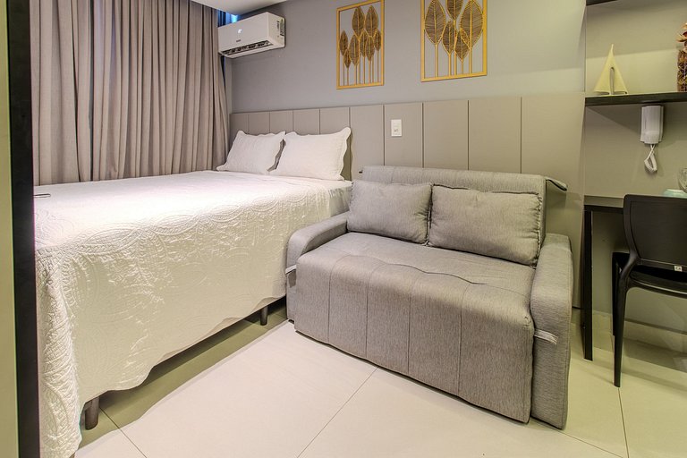 Flat pé na areia c/ vista mar 411 Breeze - MyFlats