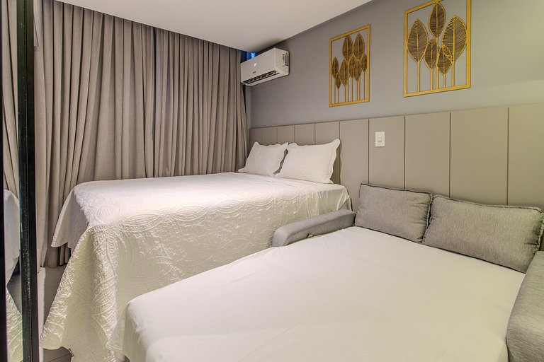 Flat pé na areia c/ vista mar 411 Breeze - MyFlats