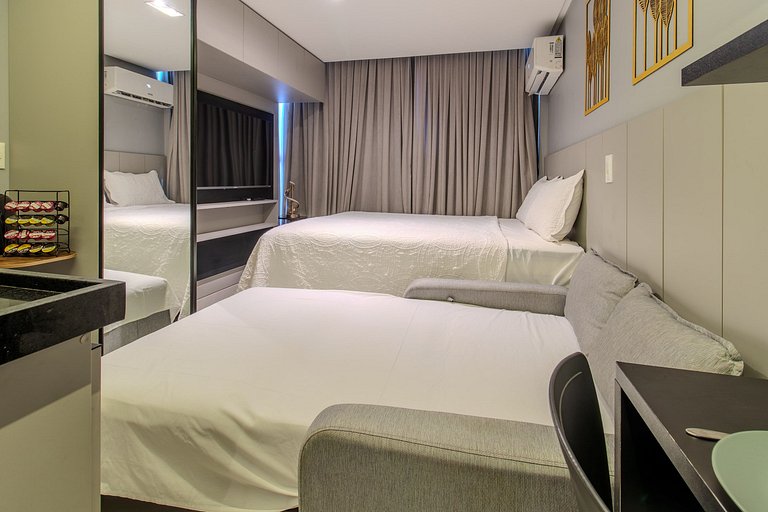 Flat pé na areia c/ vista mar 411 Breeze - MyFlats